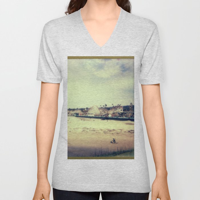 Santa Cruz Boardwalk V Neck T Shirt