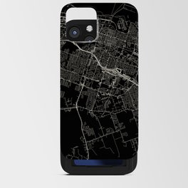 Killeen, Texas - black and white city map iPhone Card Case