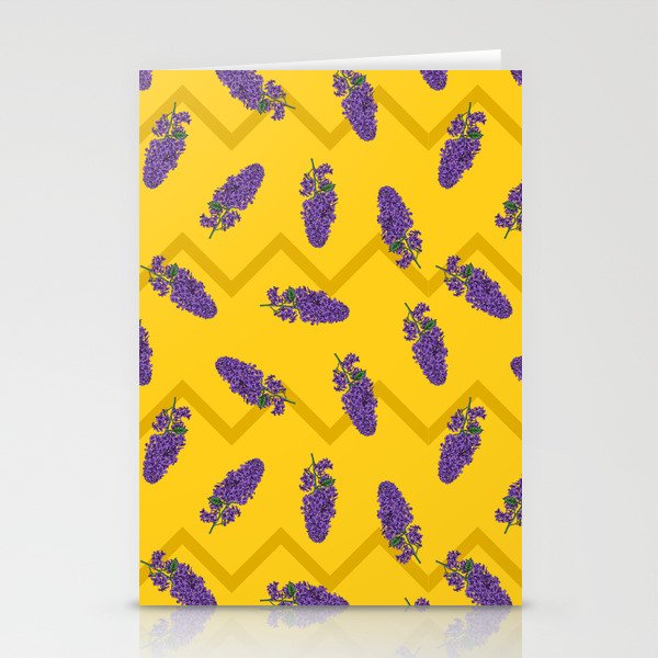 Lilac Maze Purple & Yellow Stationery Cards