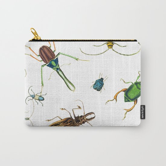 Bug Life - Beetles - Bugs - Insects - Colorful - Insect Pattern Carry-All Pouch