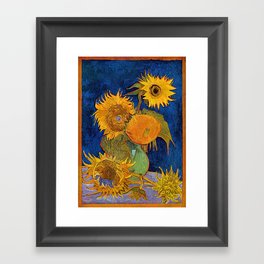 Vincent van Gogh - Vase with Five Sunflowers Framed Art Print