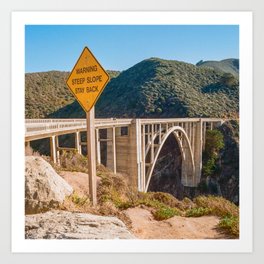 Big Sur California | Film Photography | Bixby Bridge | 35mm Pacific Coast Mountains and Architecture Art Print