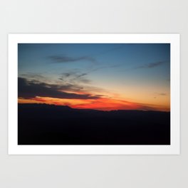 Colorful Sunset Art Print | Digital, Outside, Relaxing, Outdoors, Blue, Light, Colors, Evening, Color, Clouds 