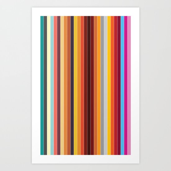 Multicolor Lines Art Print