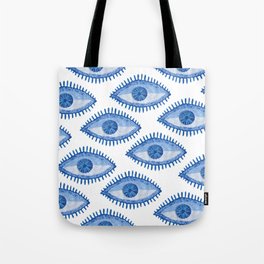 Embroidered evil Eyes Tote Bag
