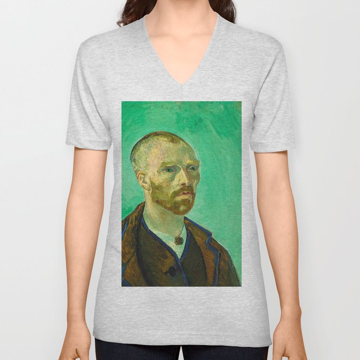 Self-Portrait Dedicated to Paul Gauguin, 1888 by Vincent van Gogh V Neck T Shirt