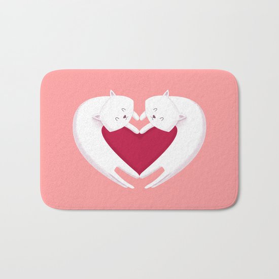 Love Cats Bath Mat