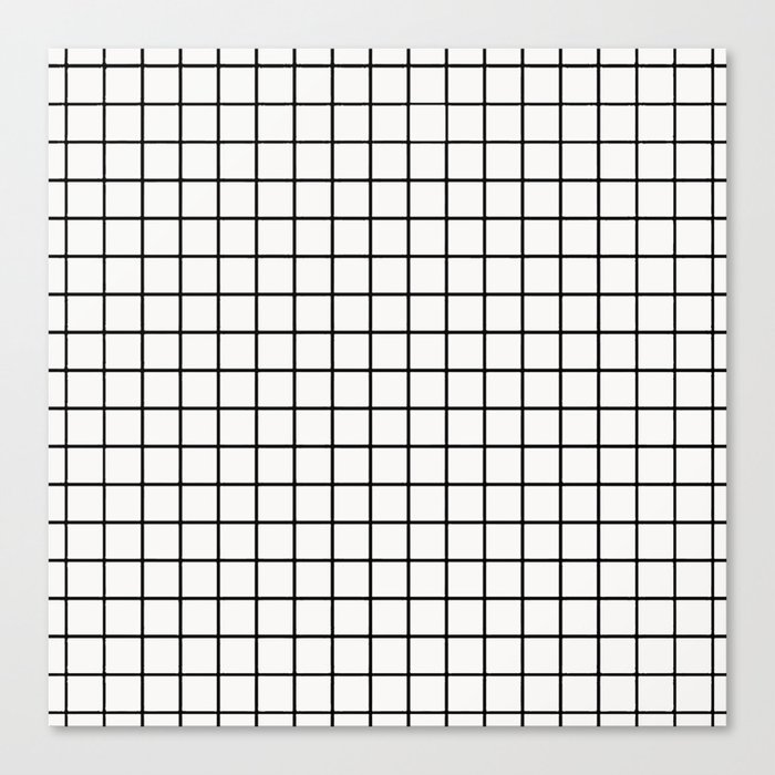 white black grid canvas print by egdesigns society6