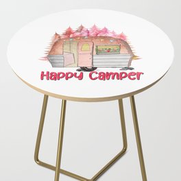 Happy Camper Pretty Girly Camping Side Table