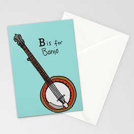 B is for Banjo  Stationery Cards