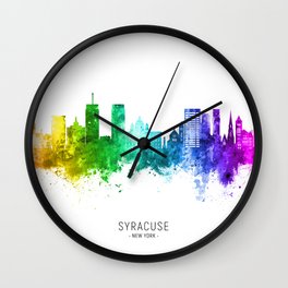 Syracuse New York Skyline Wall Clock