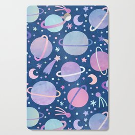 Watercolor Planets Cutting Board
