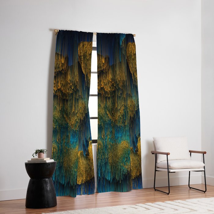 Molten Abstract Pixel Art Blackout Curtain By Jenniferbradford