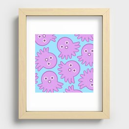 Large octopus pattern (Large & Full version) Recessed Framed Print