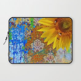 Sunflower and Bee Collage  Laptop Sleeve