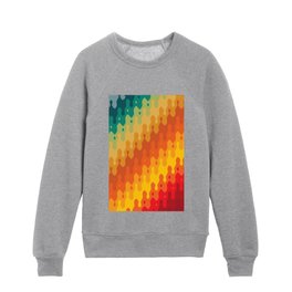 Colorful Abstract Trending Pattern - Funky Multi color Kids Crewneck