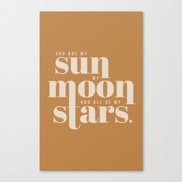 Sun Moon + Stars Canvas Print