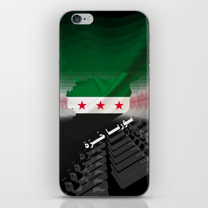 Syria revolution flag map syrian independence flag iPhone Skin