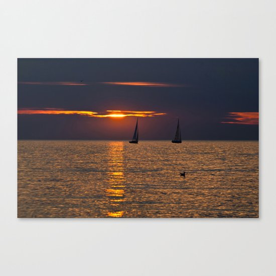 Summer sunset on the Baltic Sea Canvas Print