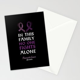 No Alone Purple Pancreatic Cancer Awareness Stationery Card
