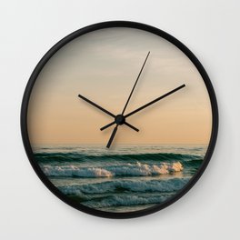 Portugese sunset at the beach || Algarve Photography Art Print  Wall Clock
