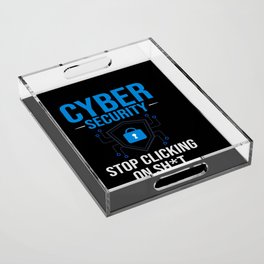 Cyber Security Analyst Engineer Computer Training Acrylic Tray