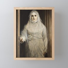The White Woman - Gabriel von Max  Framed Mini Art Print