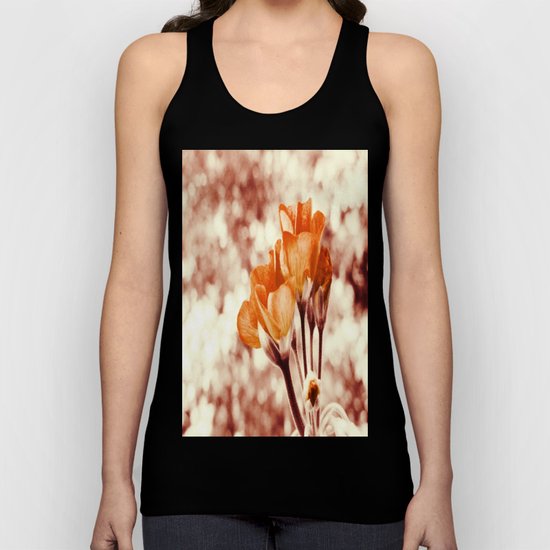 Golden Flowers Unisex Tank Top