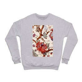 Tudor Floral Embroidery Low Poly Abstract Digital Art Painting Crewneck Sweatshirt