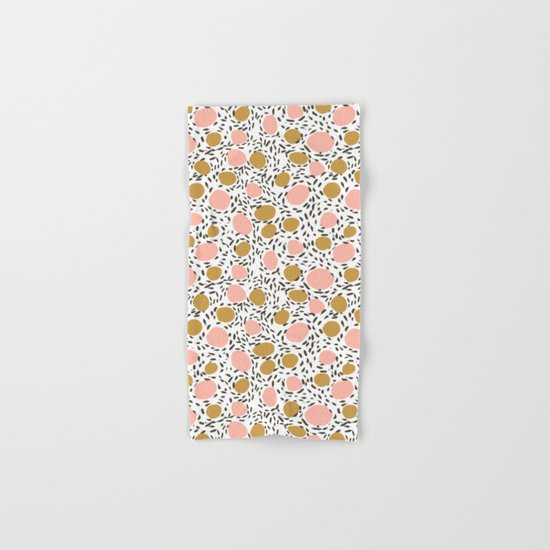 Pebbles cute pattern gender neutral dorm college abstract design minimal modern earth nature Hand & Bath Towel