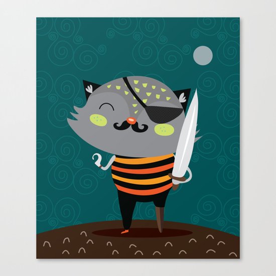Captain cat Canvas Print