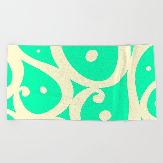 Mint Cream Jelly Beach Towel