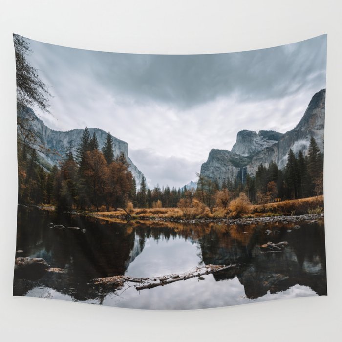 Autumn Reflections in Yosemite Wall Tapestry