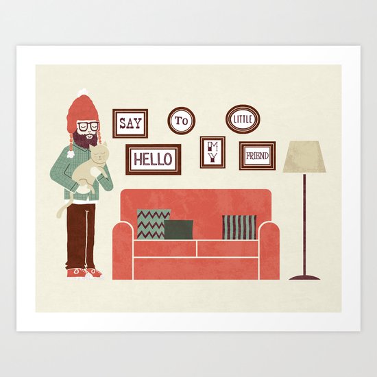 Cat Person Art Print