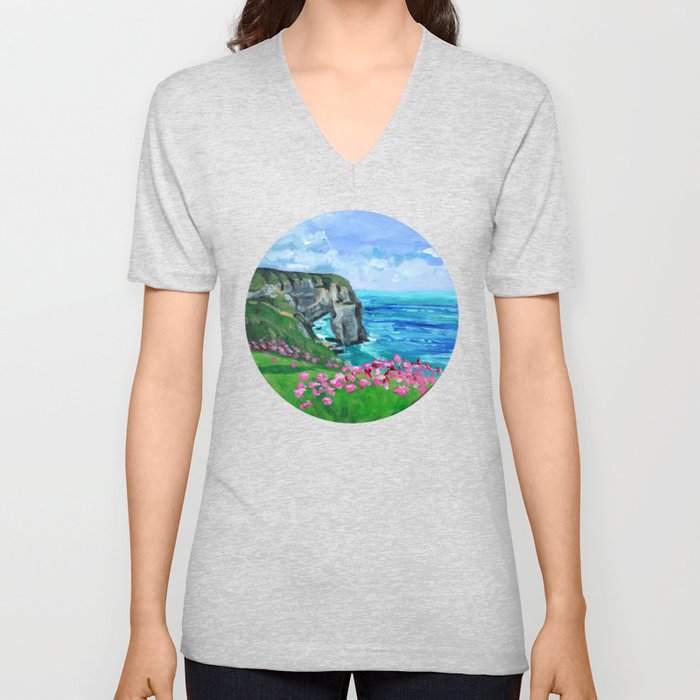 Cliffs of Moher V Neck T Shirt