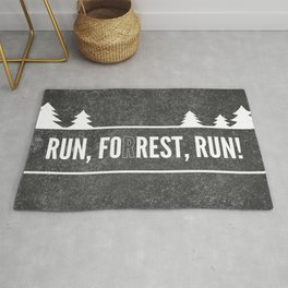 Ru, Fo(r)rest, Run! Rug | Movies & TV, Nature, Typography, Graphic Design 