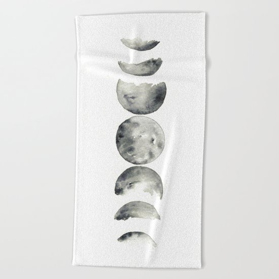 moon phases Beach Towel