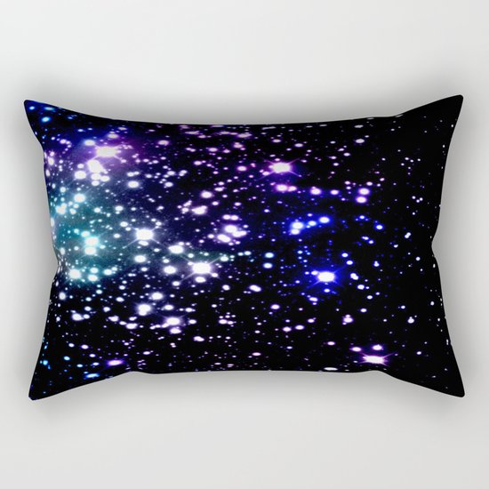 galaXy Aqua Blue Gray Rectangular Pillow