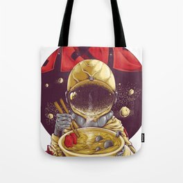 Astronaut Eating Time, Ramen Tote Bag