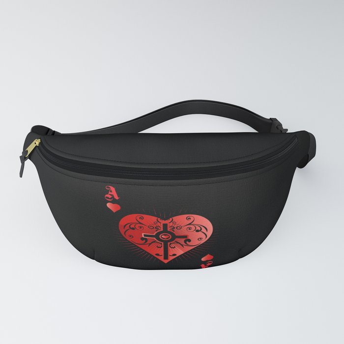 Heart Poker Ace Casino Fanny Pack by Mooon Society6