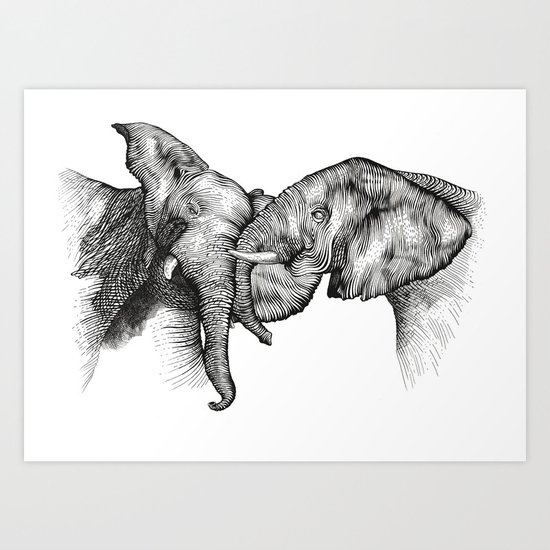 elephants Art Print
