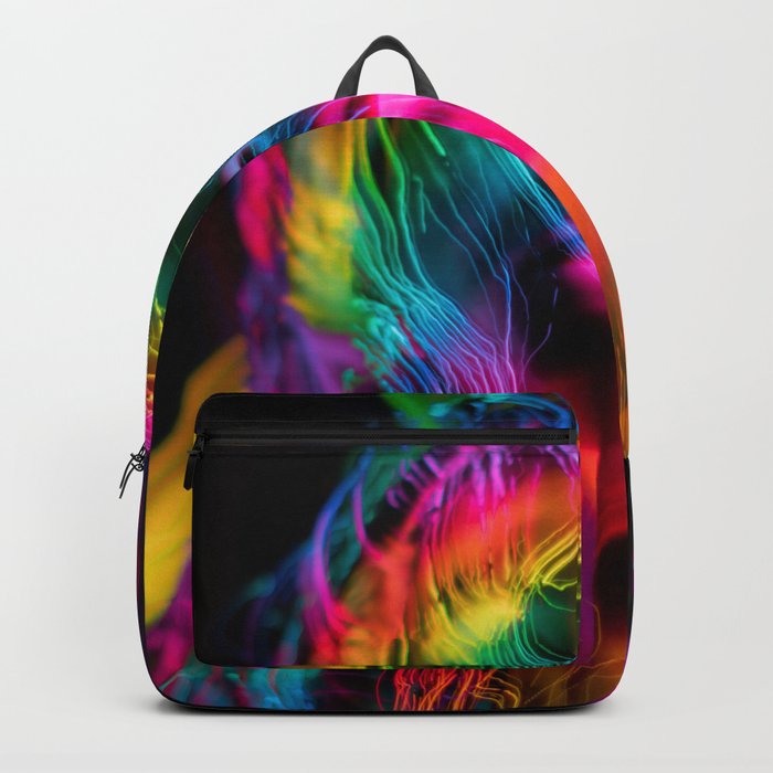 A Colorful Face Glowing Backpack