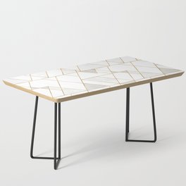 Mod Triangles Gold and white Coffee Table