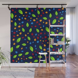 Colorul Dotted & Leaf Design Wall Mural