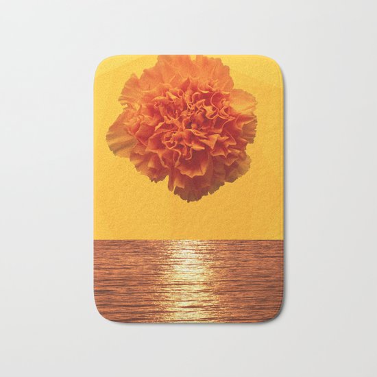 Yellow sunset Bath Mat