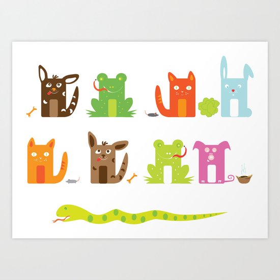 Who eats what Art Print