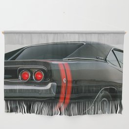Vintage American Muscle Charger RT rear shot automobile transporation color photograph / photography poster posters Wall Hanging