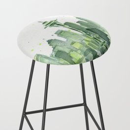 Seattle Watercolor Painting Bar Stool