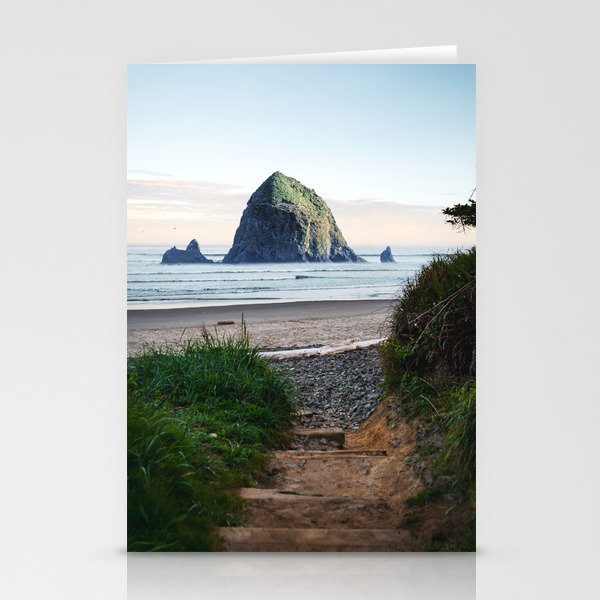 Haystack Rock Surreal Views | Travel Photography and Collage #3 Stationery Cards