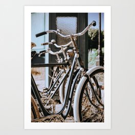 The old bicycle Art Print | Digital Manipulation, Photo, Color, Digital, Sweden, Oldskool, Skansenmuseum, Vintage, Bike, Chroom 
